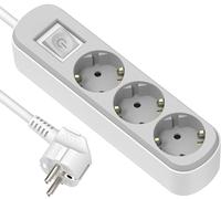Electraline 62177 Multiprise 3 Prises avec Interrupteur, câble 3 m