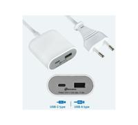Electraline 62653 Câble De Rallonge Gummy Line - Prise Usb Type à Et C