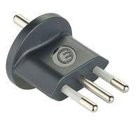 Electraline Adaptateur 70035 Prise Allemande/Schuko/Européenne vers Italienne 10 A Noir Lot de 1