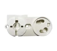 Electraline 70185 Douille G13 Encastrable avec Support Starter, Blanc