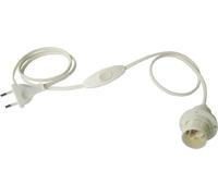 Electraline 70523 câblage Bipolaire et Douille E27, Interrupteur et fiche, Blanc
