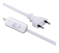 Electraline 70526 Cordon avec Interrupteur et Prise européenne, Longueur 1,5 m, Noir