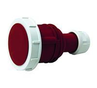 Electraline 80852 Fiche Femelle Industrielle, IEC, 16A, 3P+T, 380V, IP67, Rouge