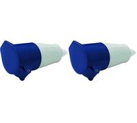 Electraline 80856 Connexion industrielle, IEC, 32 A, 2P+T, 220 V-250 V, IP44, Rouge, Bleu (Lot de 2)