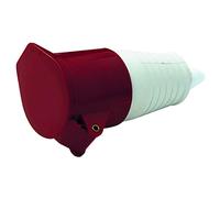 Electraline 80858 Fiche Femelle industrielle, IEC, 32A, 3P+T, 380V, IP44, Rouge