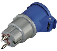 Electraline 80861 Adaptateur pour Caravanne, Prise Schuko, Socket CEE 16A