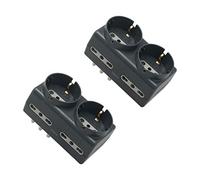 Electraline 92299 Set 2 adaptateurs multiprise, 92379