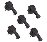 Electraline 92400 Lot de 5 fiches Schuko plates, noires