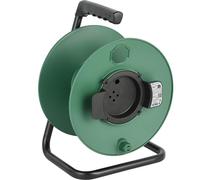 Electraline 94015, Enrouleur Vide, Mesure jusqu'à 50 mètres, sans câble, Convient à la Maison/au Bureau/au Jardin, Vert foncé