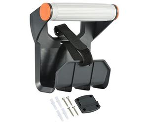 Electraline 94021 Enrouleurs de Câble/Support Portable de Prolongateurs/Extension de Câble avec poigneé ergonomique + Kit de fixation murale inclus pour ranger la rallonge à la fin des travaux. Noir
