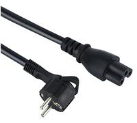 Electraline 95503 Câble d'alimentation Cordon d'alimentation C5 de 1.8M pour Ordinateur Portable PC avec Alimentation CEE7 3 Voies (3 Cordons)