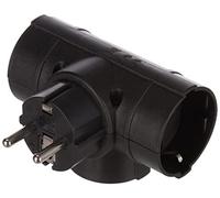 Electraline Adaptateur Triple 16 A, Noir, 55322