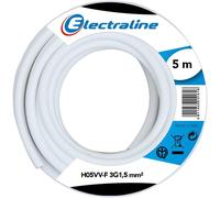 ELECTRALINE CABLE H05VVF 3X1.5 5M BLANC S/FILM