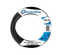Electraline Câble unipolaire 13071 FS17, Section 1 x 1,5 mm², Noir, 10 m