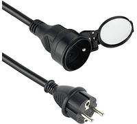 Electraline Electraline 200122 Rallonge Prolongateur électrique IP44 Profesionnelle étanche - Section 3G1,5 mm², pvc, Noir, 10 M