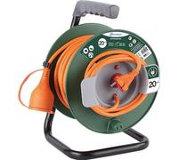 Electraline Enrouleurs de Câbles Jardin 20 MT Avec Prise Et Schuko Extension