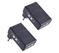 Electraline Multipress 92307 Lot de 2 adaptateurs Triple bivalent 10/16 A 16 A Noir