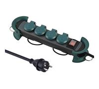 Electraline Multiprise extérieure Professionnelle, 4 Prises Schuko avec fiche IP44, Suspendue avec 2 Crochets, câble en Caoutchouc de 3 m H07RN-F 3G1.5, 92427