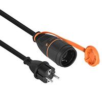 Electraline Pro-Line Outdoor 01743 Rallonge électrique IP44, câble en Caoutchouc H07RNF 3G1.5 avec Prise Electralock équipée d'un mécanisme de Verrouillage Qui empêche Les déconnexions accidentelles