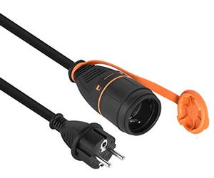 Electraline Pro-Line Outdoor 01743 Rallonge électrique IP44, câble en Caoutchouc H07RNF 3G1.5 avec Prise Electralock équipée d'un mécanisme de Verrouillage Qui empêche Les déconnexions accidentelles