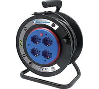Electraline Rallonge électrique avec enrouleur à tambour fixe, 49030