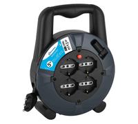Electraline rallonge électrique sur enrouleur avec 4 prises schuko 10-16 A 5 m