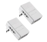 Electraline Set 2 adaptateurs multiprise 3 Prises 10 A Petite fiche 10 A, Blanc, 92308