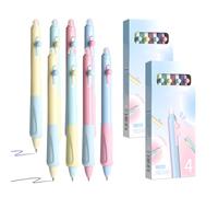 Electri-HQ 8pcs Stylos Effaçable,4 Bleu 4 Noir, 0,5 mm Stylo Effacable Stylo Gel Effaçables, Encre Gel Effaçable, Stylos à Bille avec Gomme pour Fournitures Scolaires (dopamine)