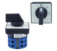 Electric 2/3/4 Position 8 Terminals Rotary Cam Changeover Switch 500V 20A LW28-20(2P 8T 012)