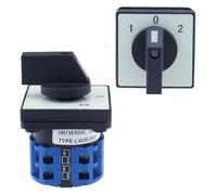 Electric 2/3/4 Position 8 Terminals Rotary Cam Changeover Switch 500V 20A LW28-20(2P 8T 102)