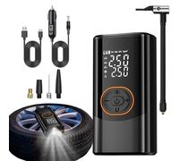 Electric Air Pump, Cordless Smart Inflator, Wireless Design with 4 Inflation Modes, 3 Built-in Light Settings for Balls, Motorcycles, Cars, Bikes, and on-The-Move Tire Inflation Needs