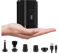 Electric Air Pump Inflatable Pump With 5 Air Nozzles,Mini Inflatable And Diverted Air Pump 2 In 1,Portable With Usb,1200 Mah Rechargeable Air Cushion Pump Battery