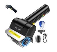 Electric Barbecue Brush, Torque Grill Cleaning Brush, USB Rechargeable with Wire Bristles, Automatic Rotating BBQ Scrubber Tool for Fast Grease Removal Camping Picnic Kitchen Use, 1.97x2.44 inches