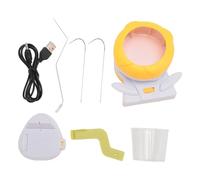 Electric Beading Machine, Automatic Bead Spinner for Flat Beads, USB Powered Bead Stringing Tool with Needle Holder and Bead Bowl, for DIY Bracelet Necklace Jewelry (Jaune)