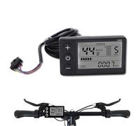 Electric Bike LCD Display Meter S866 LCD Display Speedo Odo, 24V 36V 48V ElectricBike Control Panel Meter for Scooter Modification for 22.2mm/0.9in Handlebars (Regular Connector)
