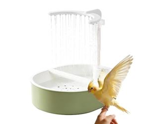 Electric Bird Bath Fountain Running Water Shower for Parakeets Finches