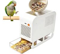 Electric Bird Seed Separator Machine with 2 Drawers, Bird Feed Shell Blowing Machine, 5 Speed Adjustable Rechargeable Low Noise Birds Feed Shell Splitter Device for Parrot