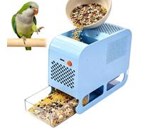 Electric Bird Seed Separator Machine with 2 Drawers, Bird Feed Shell Blowing Machine, 5 Speed Adjustable Rechargeable Low Noise Birds Feed Shell Splitter Device for Parrot