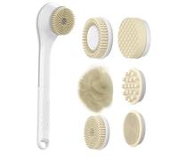 Electric Body Brush, Electric Comfort Bath Brush | Deep Cleaning Shower Brush for Gentle Exfoliation and Massage | Waterproof Long Handle Scrubber for Back and Full Body Wash