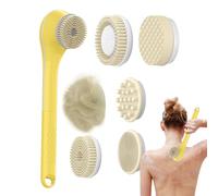 Electric Body Brush for Showering, Back Body Cleaning Massage Brush, 15W Waterproof Scrubber with Long Handle, Effective Cleansing Tool for Men and Women, 8x37cm
