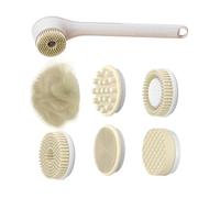 Electric Body Brush for Showering, Back Body Cleaning Massage Brush, 15W Waterproof Scrubber with Long Handle, Effective Cleansing Tool for Men and Women, 8x37cm