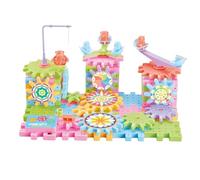 Electric Brick Gear Building Toy - Delightful Gears Educational Toys - Simple to Use Interlocking Learning Blocks Educational, Girls, Kids