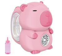 Electric Bubble Machine-Cute Automatic Blower with LED Lights & Music, Portable Summer Outdoor Toy, High-Output Party Buble Maker, 360° Leak-Proof Design | for Kids Birthday Parties
