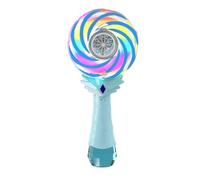 Electric Bubble Wand, Bubble Wand Toy, 5.24x3.74x9.84 inches Changing Lights Windmill, Lollipop Design for Beach Games, Weddings, Birthdays, Classrooms, Easter, Outdoor Carnivals