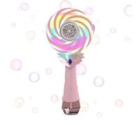 Electric Bubble Wand, Light Up Bubble Toy, Windmill Lollipop Design, 5.24x3.74x9.84 inches, Rechargeable Blower for Beach, Wedding, Birthday, Classroom, Easter, Outdoor Play Use