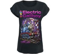 Electric Callboy Choo Choo Femme T-Shirt Manches Courtes Noir 100% Coton Large