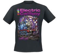 Electric Callboy Choo Choo Unisexe T-Shirt Manches Courtes Noir 100% Coton Regular/Coupe Standard