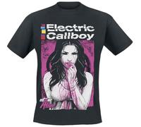 Electric Callboy Eat Me Alive Homme T-Shirt Manches Courtes Noir 100% Coton Regular/Coupe Standard