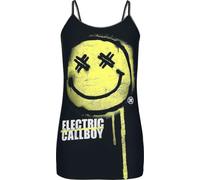 Electric Callboy Spray Smile Femme Top Noir 95% Viscose, 5% Élasthanne Regular/Coupe Standard