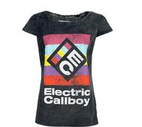 Electric Callboy Square Logo Femme T-Shirt Manches Courtes Gris XL 100% Coton Large